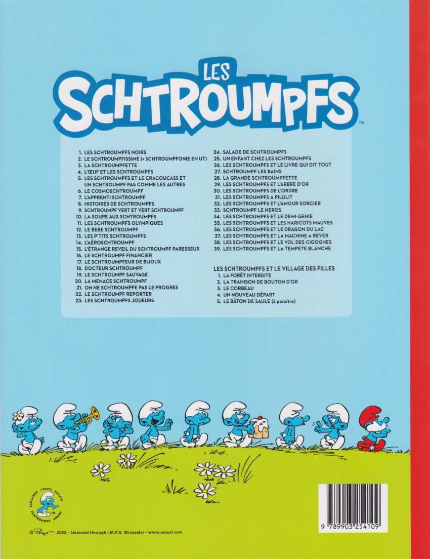 Verso de l'album Les Schtroumpfs Le jardin des schtroumpfs & schtroumpferies!