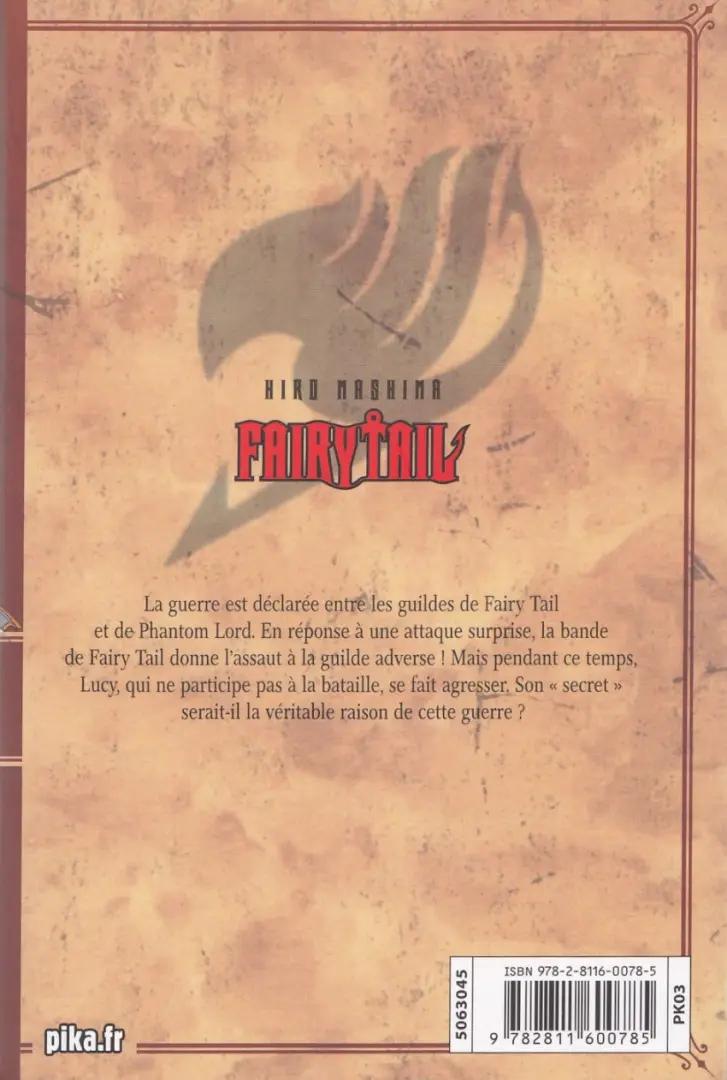 Verso de l'album Fairy Tail 7