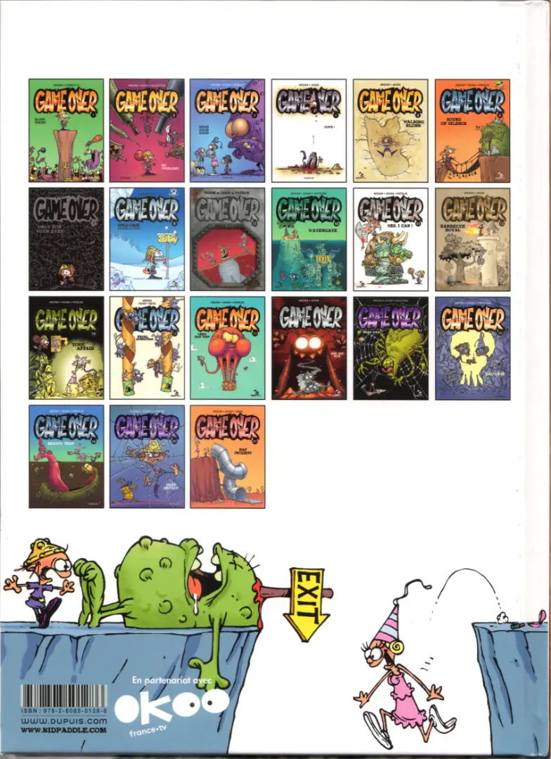 Verso de l'album Game over Tome 4 Oups !