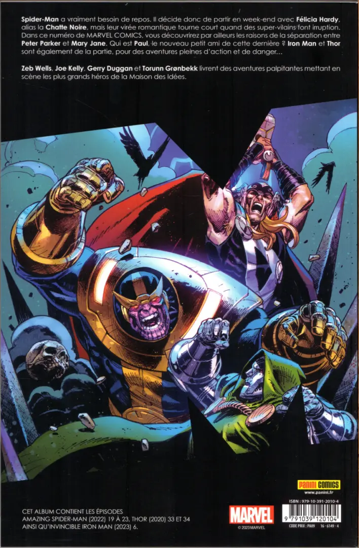 Verso de l'album Marvel Comics Tome 23