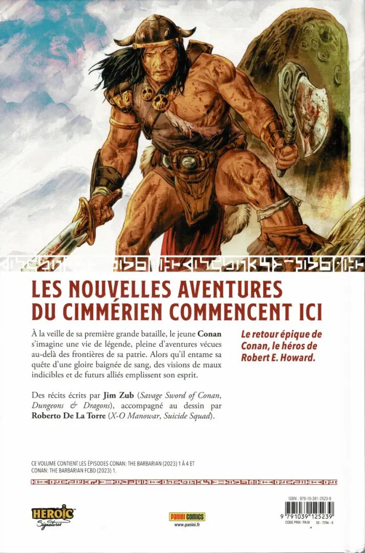 Verso de l'album Conan le barbare 1 Liés à la pierre noire