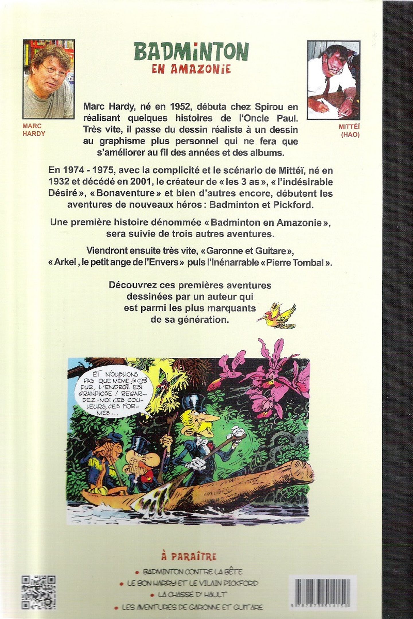 Verso de l'album Badminton Tome 1 Badminton en Amazonie