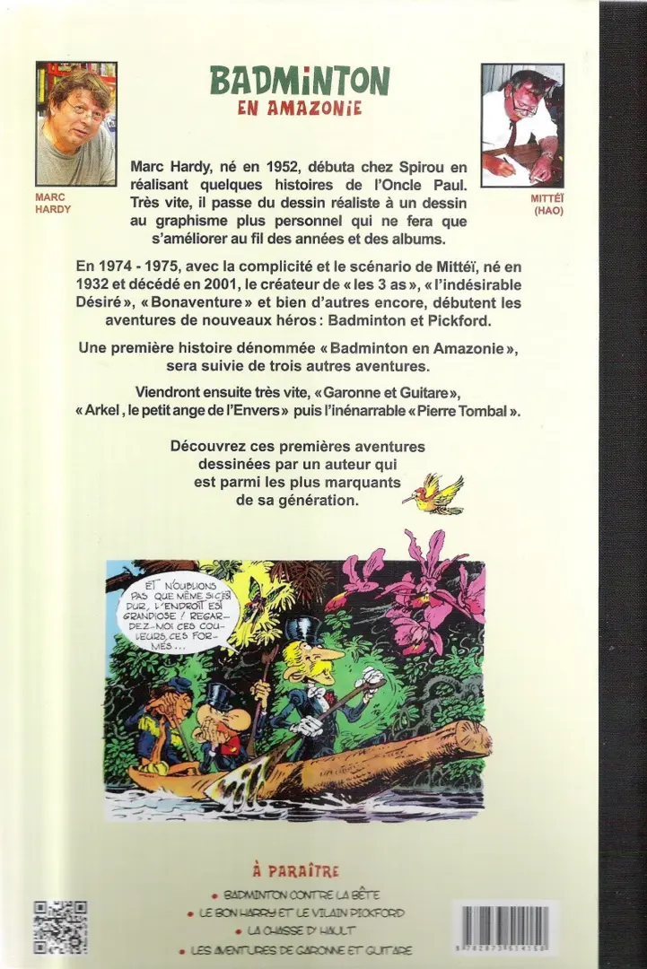 Verso de l'album Badminton Tome 1 Badminton en Amazonie