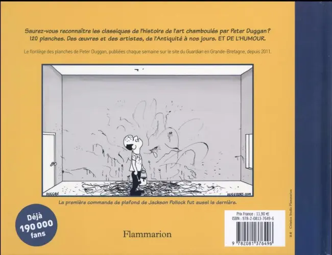 Verso de l'album (C)Artoons Une histoire insolente de l'art en BD
