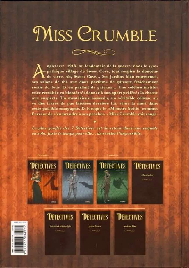 Verso de l'album Détectives Tome 1 Miss Crumble - Le Monstre Botté
