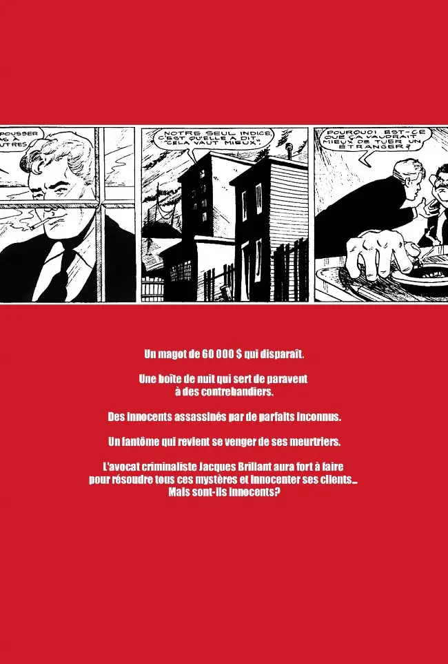 Verso de l'album Les Dossiers de l'ineffable M. Brillant