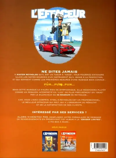 Verso de l'album L'effaceur Tome 3 A trop monter on se fait descendre !