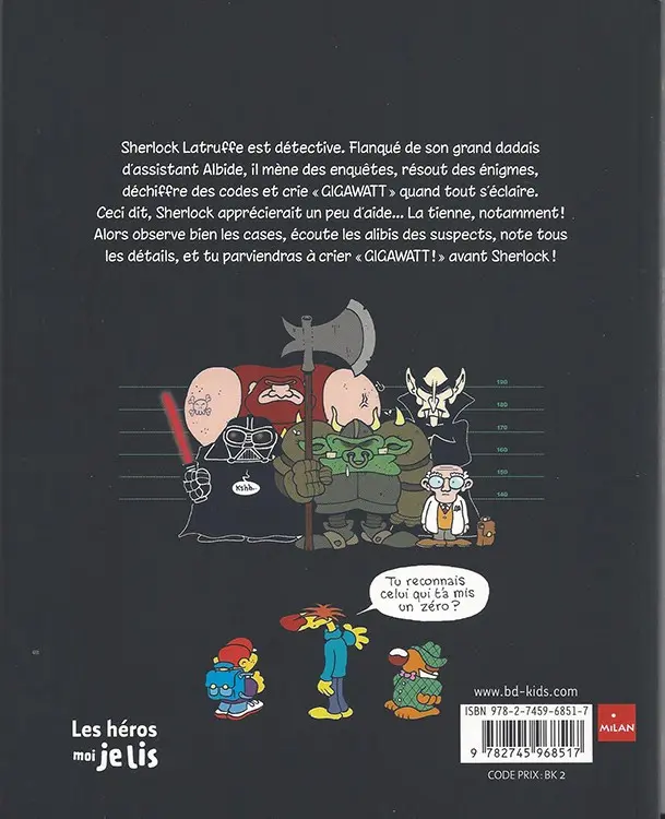 Verso de l'album Les Enquêtes de Sherlock Latruffe Tome 1 Gigawatt !
