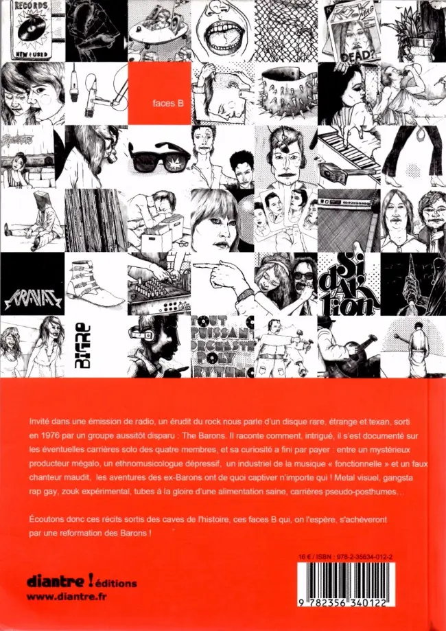 Verso de l'album Faces B The Barons