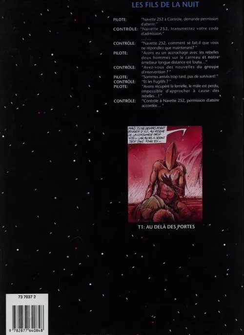Verso de l'album Les Fils de la Nuit Tome 1 Au-delà des portes