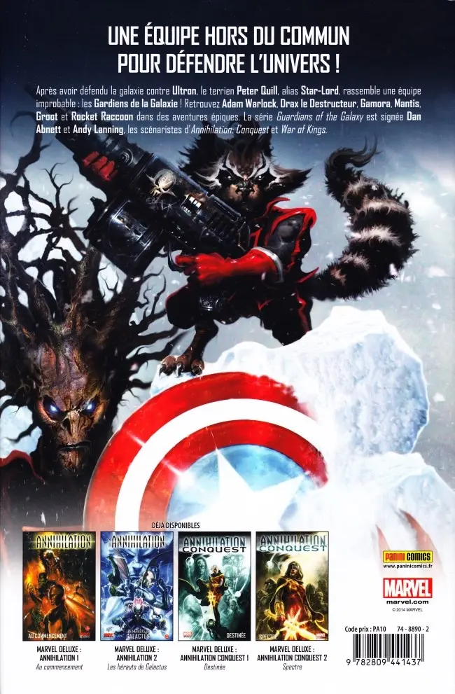 Verso de l'album Les Gardiens de la Galaxie Tome 1 Héritage