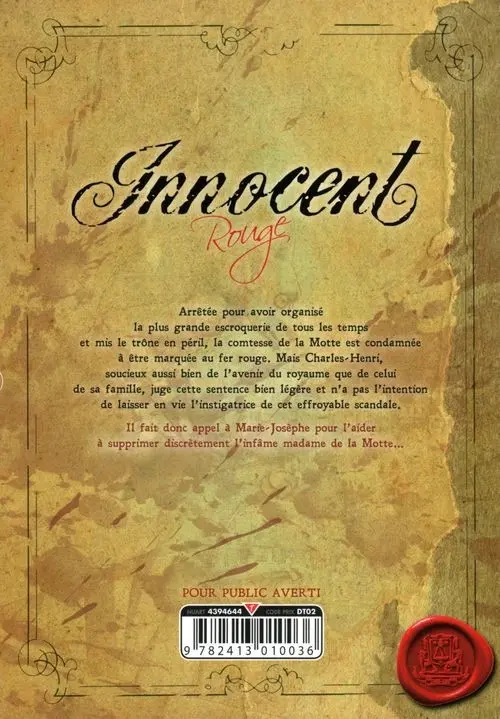 Verso de l'album Innocent Rouge 6