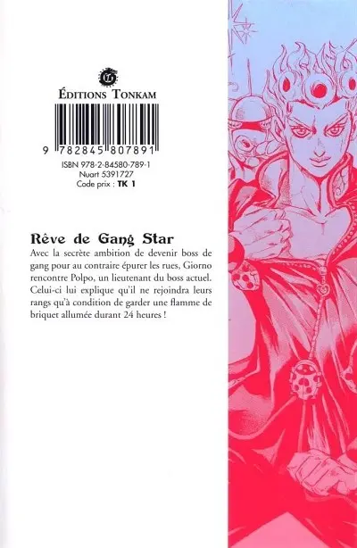 Verso de l'album Jojo's Bizarre Adventure - Golden Wind 2 Rêve de gang star