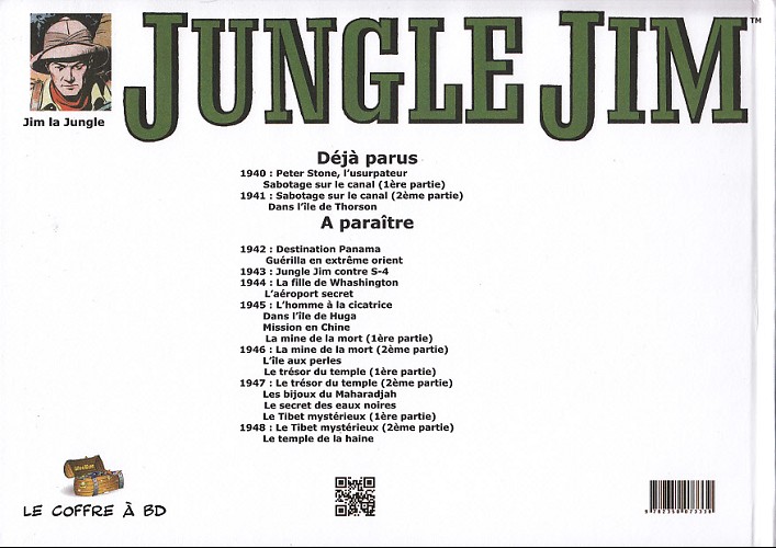 Verso de l'album Jungle Jim 1941 -Sabotage sur le canal (2ème partie) - Dans l'île de Thorson