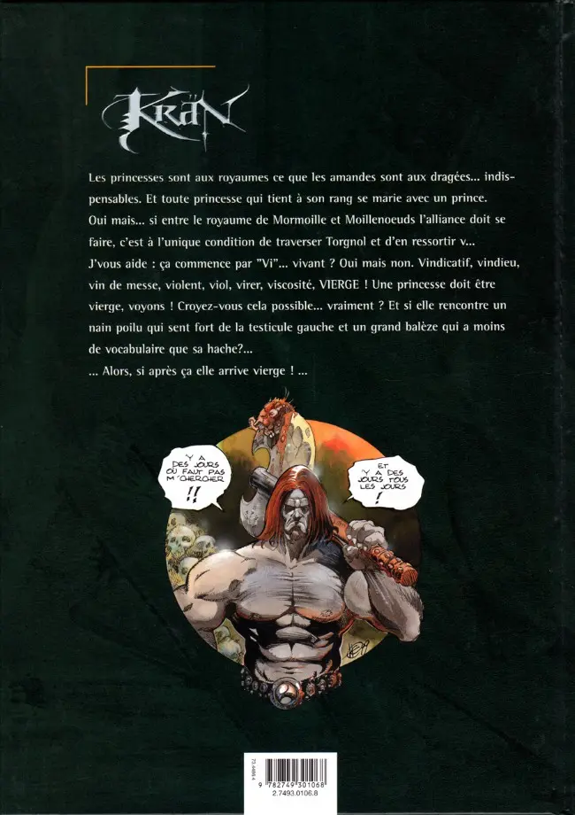 Verso de l'album Krän Tome 7 La princesse Viagra