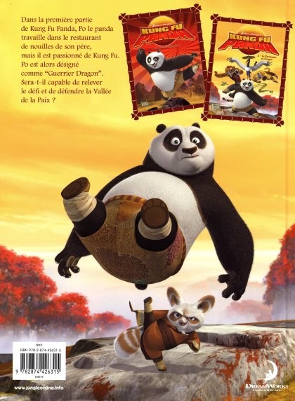 Verso de l'album Kung Fu Panda Tome 1 Le guerrier légendaire