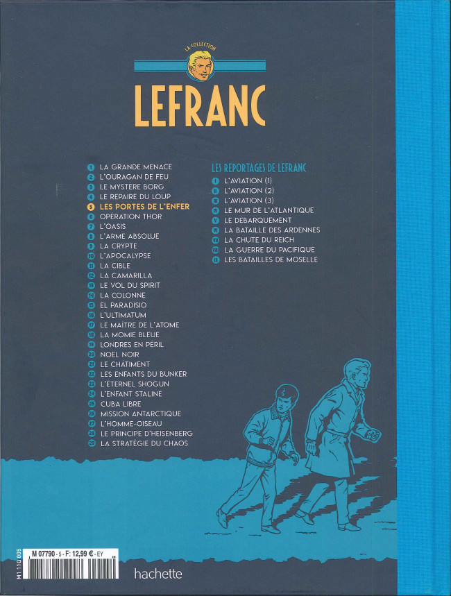 Verso de l'album Lefranc La Collection - Hachette Tome 5 Les portes de l'enfer