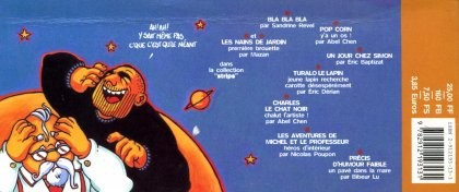 Verso de l'album Les aventures de Michel et le professeur Héros d'intérieur