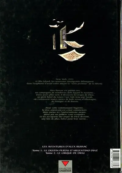 Verso de l'album Les aventures d'Alex Russac Tome 2 Le cirque de dieu