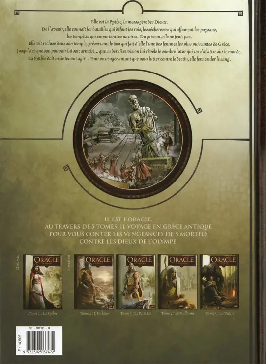 Verso de l'album Oracle Tome 1 La pythie