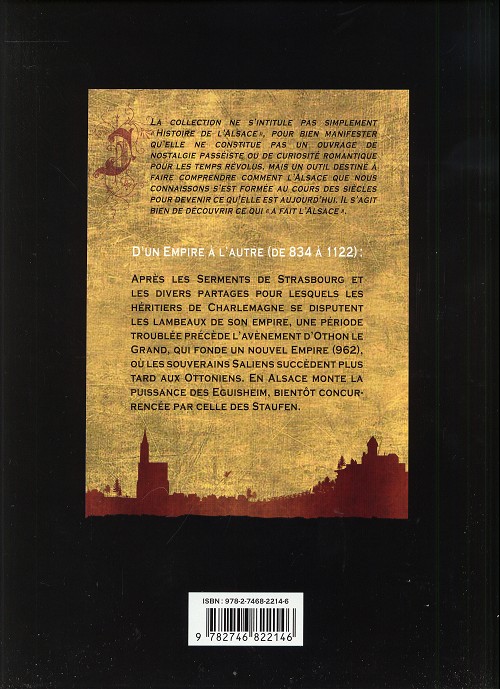 Verso de l'album L'Alsace Tome 3 D'un empire à l'autre de 834 à 1122