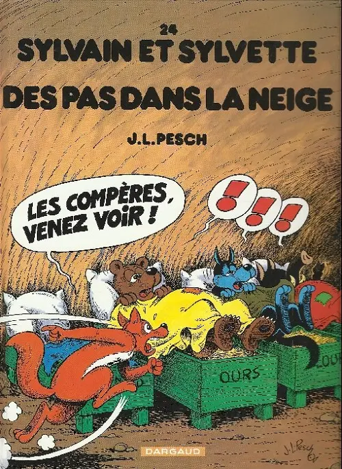 Couverture de l'album Sylvain et Sylvette Tome 24 Des pas dans la neige