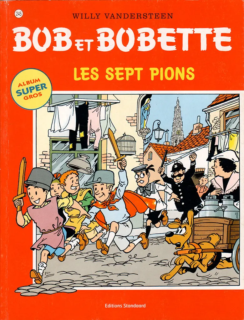 Couverture de l'album Bob et Bobette Tome 245 Les sept pions