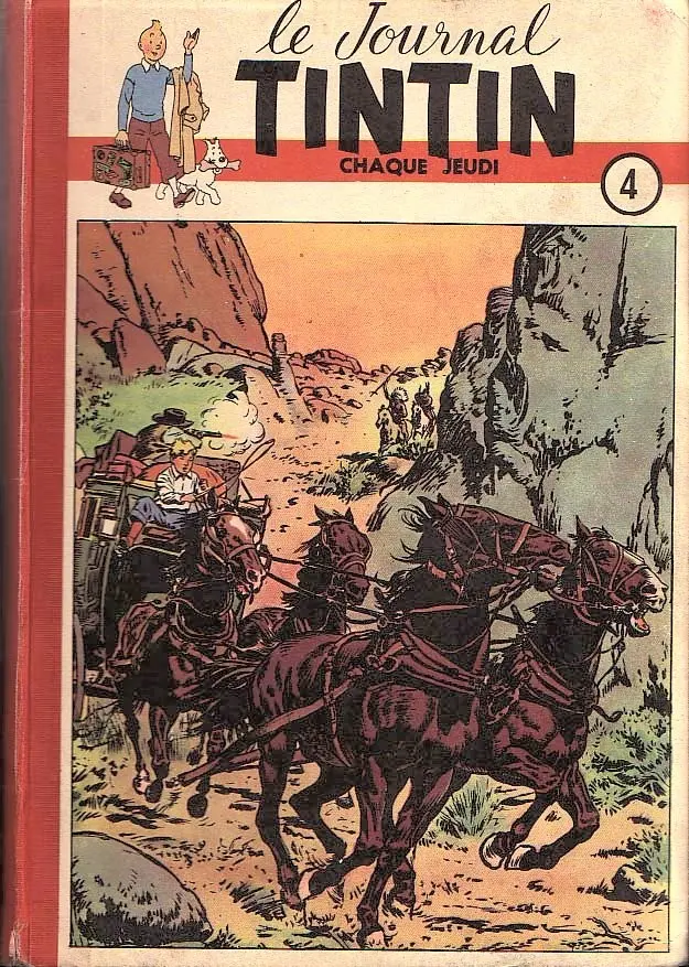 Couverture de l'album Tintin Tome 4 Tintin album du journal (n° 52 à 68)