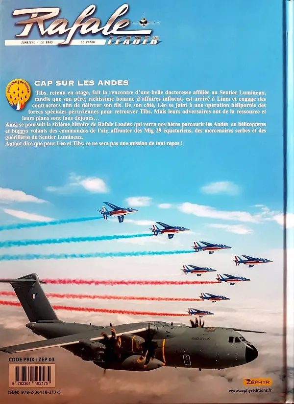 Verso de l'album Rafale leader Tome 6 Cap Sur les Andes
