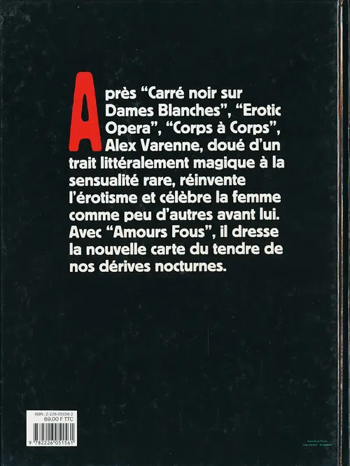 Verso de l'album Amours fous