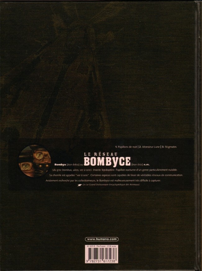 Verso de l'album Le Réseau Bombyce Tome 3 Stigmates
