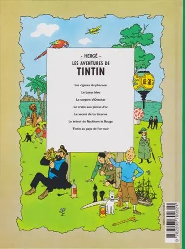 Verso de l'album Tintin Tome 11 Le secret de la Licorne