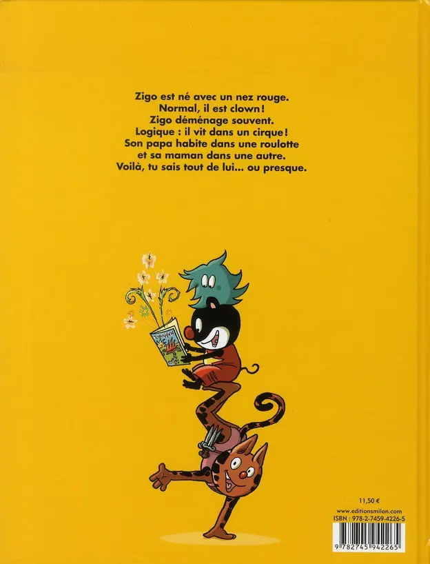 Verso de l'album Zigo le clown Tome 0