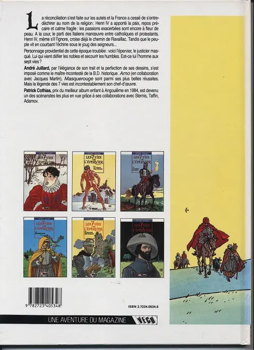 Verso de l'album Les 7 Vies de l'Épervier Tome 2 Le temps des chiens