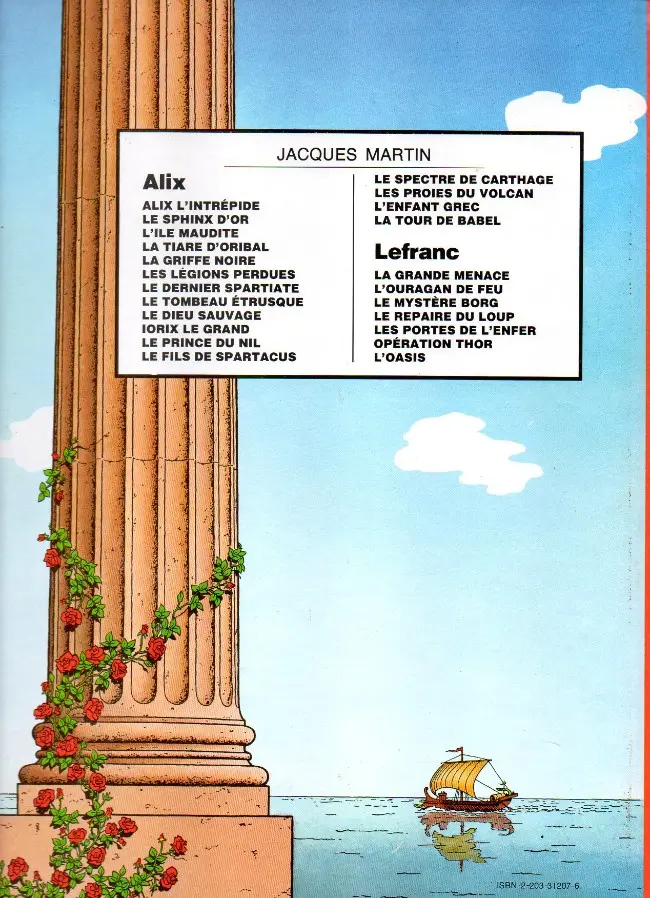 Verso de l'album Alix Tome 9 Le Dieu sauvage