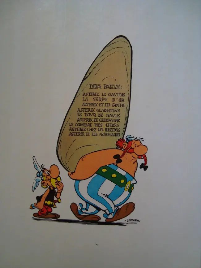 Verso de l'album Astérix Tome 4 Astérix gladiateur