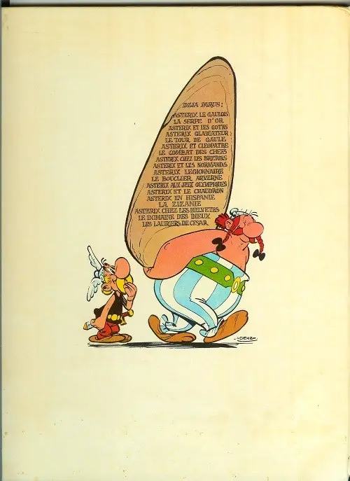 Verso de l'album Astérix Tome 10 Astérix Légionnaire