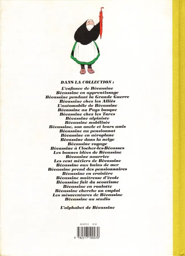 Verso de l'album Bécassine Tome 6 Bécassine chez les Turcs