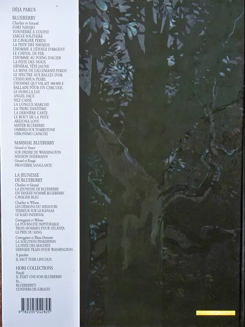 Verso de l'album La Jeunesse de Blueberry Tome 9 Le prix du sang