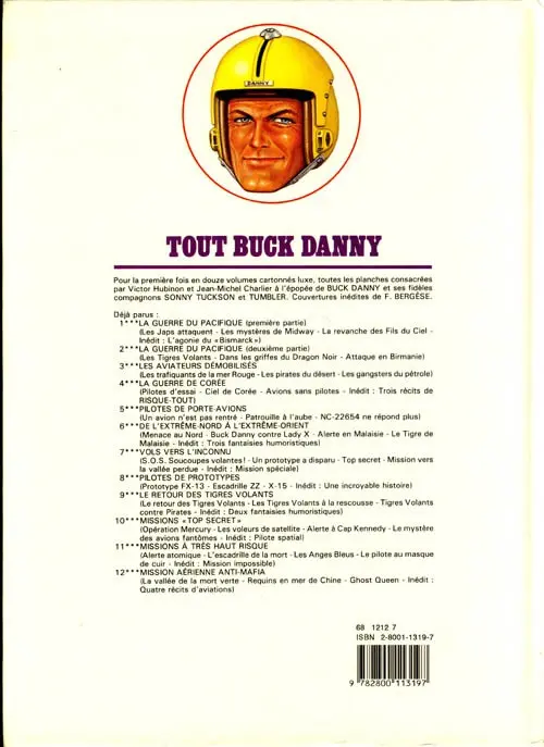 Verso de l'album Tout Buck Danny Tome 7 Vols vers l'inconnu