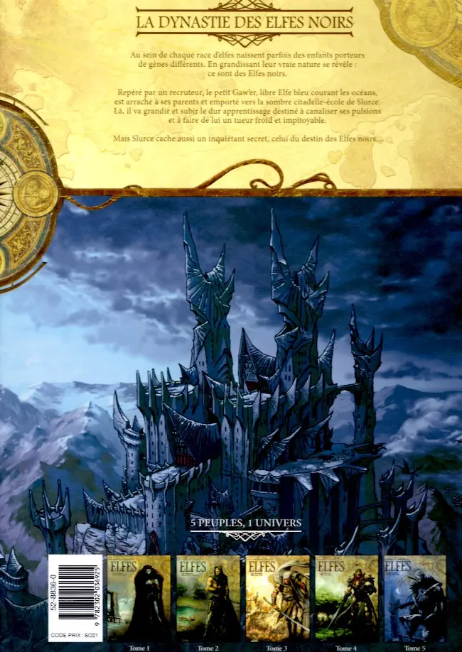 Verso de l'album Elfes Tome 5 La Dynastie des Elfes noirs
