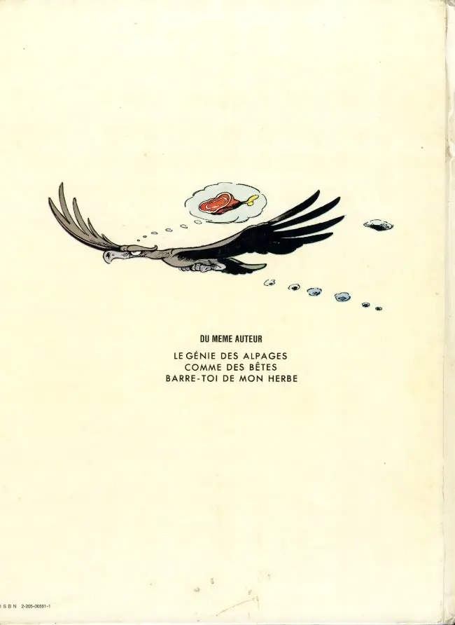 Verso de l'album Le Génie des Alpages Tome 1