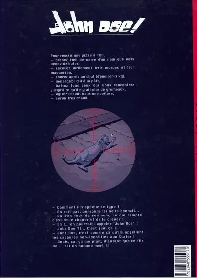 Verso de l'album John Doe ! Tome 1 Une pizza à l'œil