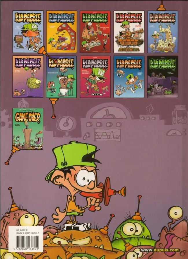 Verso de l'album Kid Paddle Tome 9 Boing ! Boing ! Bunk !