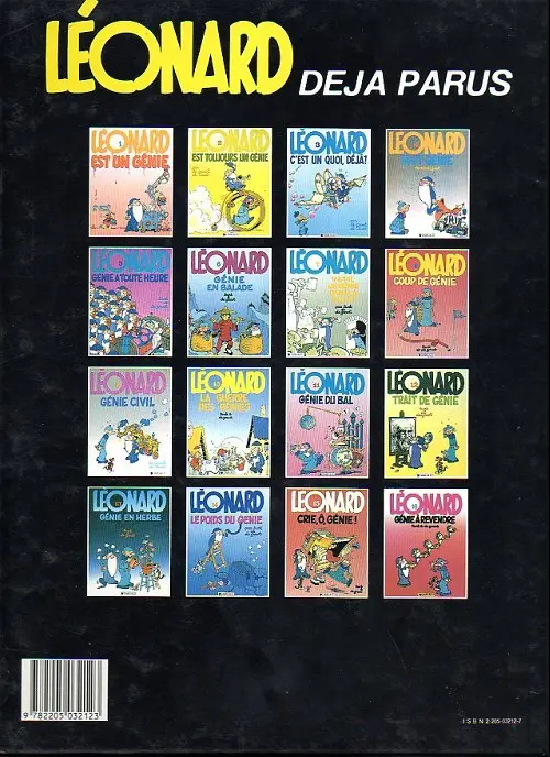 Verso de l'album Léonard Tome 5 Génie à toute heure