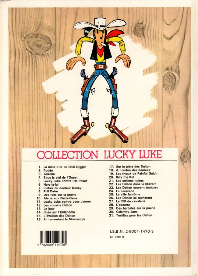 Verso de l'album Lucky Luke Tome 8 Phil Defer