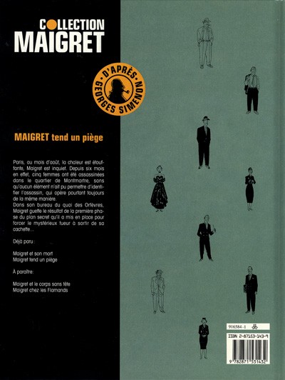 Verso de l'album Maigret Tome 2 Maigret tend un piège
