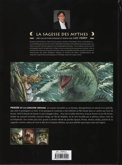 Verso de l'album Persée et la Gorgone Méduse