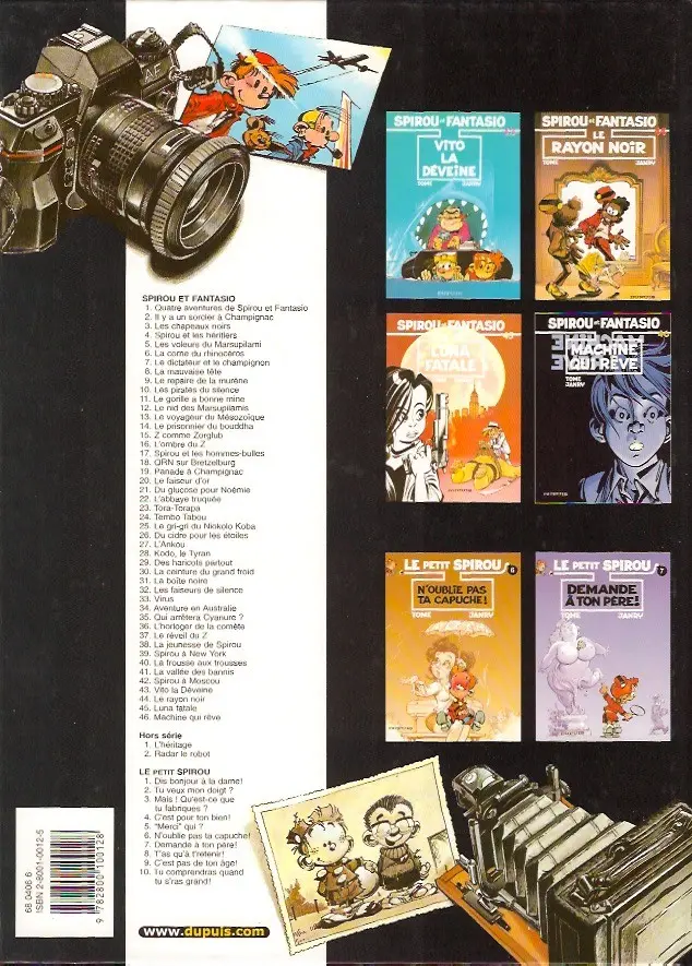 Verso de l'album Spirou et Fantasio Tome 10 Les pirates du silence