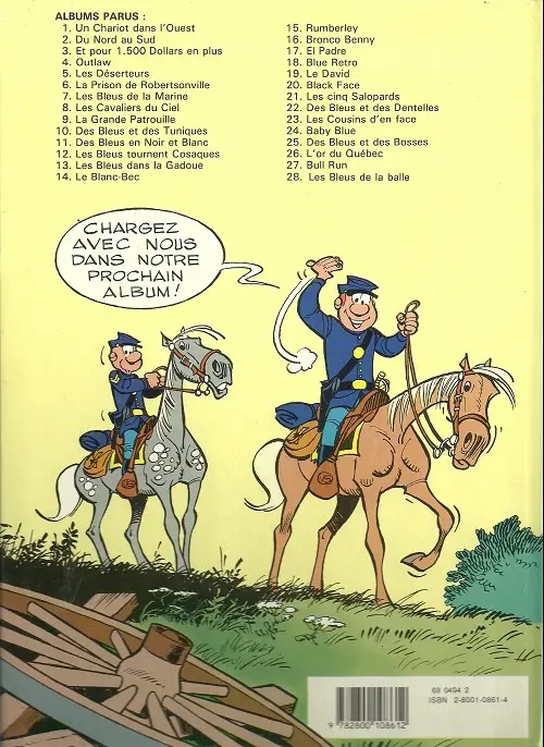 Verso de l'album Les Tuniques Bleues Tome 4 Outlaw